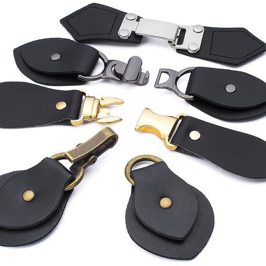 Huansen Metallic Leather Button Cashmere Coat Windbreaker Fur Jacket Button Buckle Decorative Cuffs Mother Button Hook Accessories 1# Silver 3 pcs