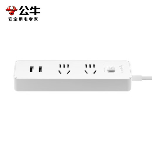 BULL socket/intelligent USB socket/socket strip/strip strip/socket strip 2 sockets + 2 USB master control total length 1.5 meters GN-UUC122