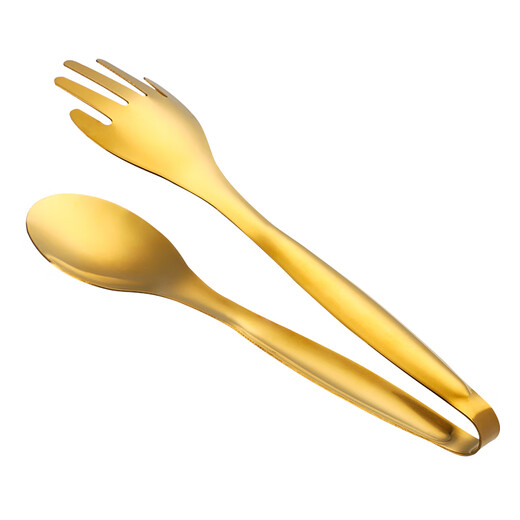 Piaoao stainless steel food tongs, bread tongs, thickened buffet public tongs, barbecue steak tongs, vegetable tongs, cooking tongs, 304 stainless steel serving spoons-natural color