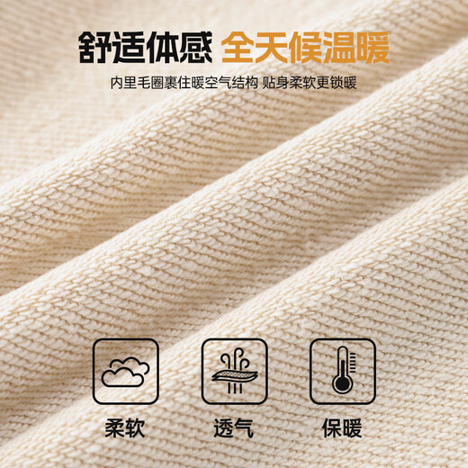 Camel (CAMEL) hooded sweatshirt men's autumn and winter Wang Junkai's same style American trendy loose plus velvet thick long-sleeved T-shirt M34CA88738A