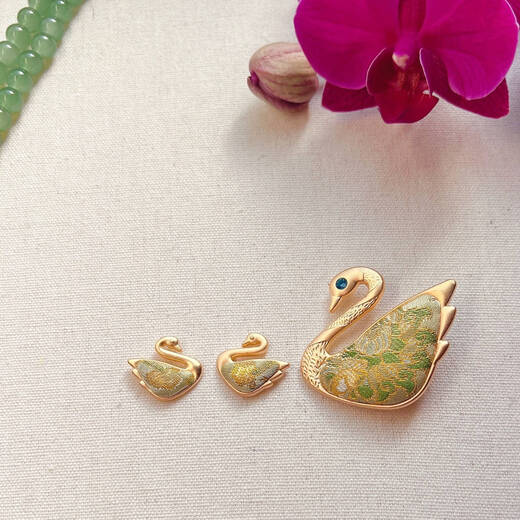 Yingtang Pre-sale New Chinese Style New Song Jin Purely Handmade Virgo Fairy Clip Hairpin Side Clip Headwear Earrings Little Swan Earrings