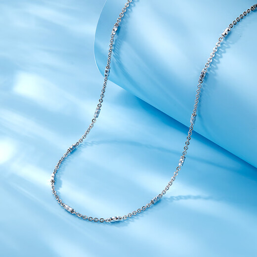 Luxury beads pt950 platinum necklace light luxury niche high-end platinum chain temperament girl birthday gift for girlfriend jewelry 5.36g