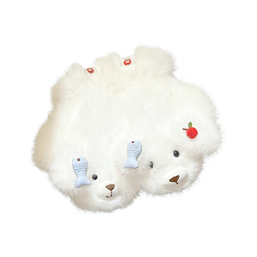 CTRLEND Plush Puppy Gloves for Women Winter Warm and Coldproof Student Cycling Cute Plush Thickened Cycling Hat Xiaoyu Cherry Dog Plush Scarf