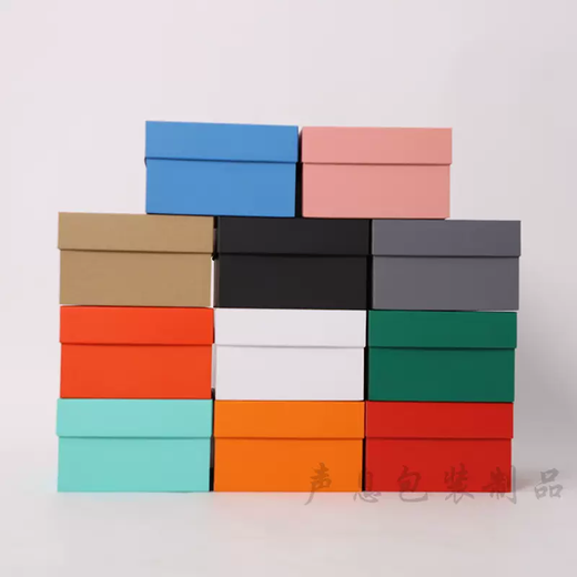 Yusenyi 10-piece kraft paper shoe box carton with upper and lower lids, colorful universal shoe box packaging wall storage box, red 10 pcs, red 10 pcs, 32x20x12cm, 32 pcs, 32x20x12cm
