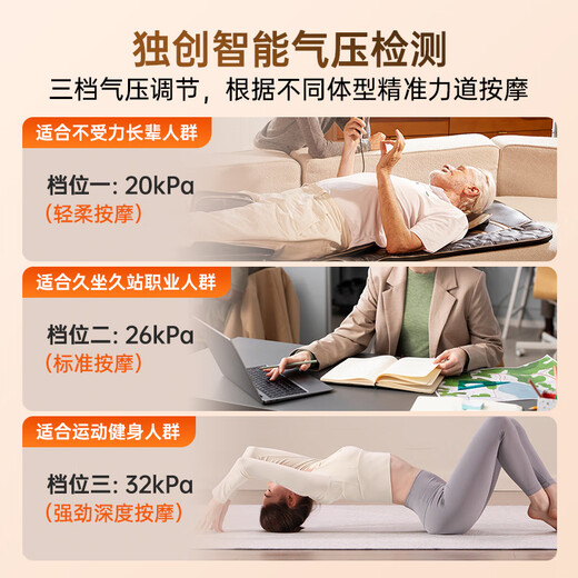 Westinghouse S206Pro+/S206Pro Massage Pad Stretch Pad Full Body Reclining Cushion Chair Bed Folding Massage Chair Home Mini Cervical Lumbar Back Massager Parents Couple Gift Vibration + Air Pressure Detection S206Pro+ Omega Foldable and Does Not Take Up Space