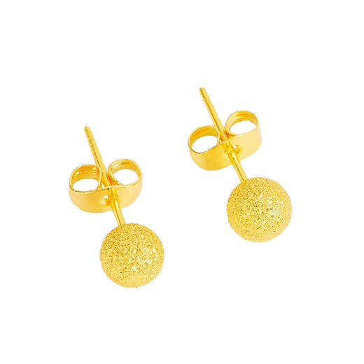 Ningfeng Old Phoenix Gold Store 2025 new sand gold earrings for women fresh four-leaf clover imitation gold color sunflower earrings