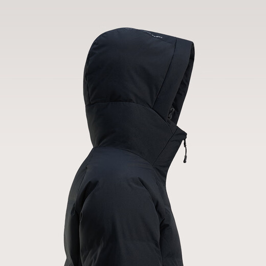 KAILAS凯乐石厚款羽绒服男600蓬鹅绒保暖FLT防风连帽外套秋冬 玄青黑 L