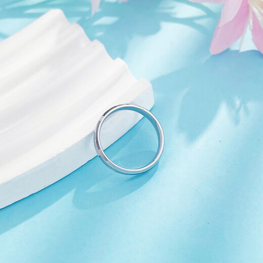 Beijing Gold Trading Center Co., Ltd. platinum ring with letters and Roman numerals as a gift for your girlfriend as a gift, about 6.82g