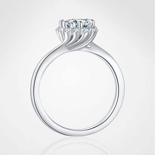 AVHE diamond ring platinum twisted arm round bud 1 carat D color cultivated diamond wedding platinum gift for girlfriend Chinese Valentine's Day Platinum diamond ring - 1 carat cultivated diamond D color/VVS No. 9-20 circle can be remarked