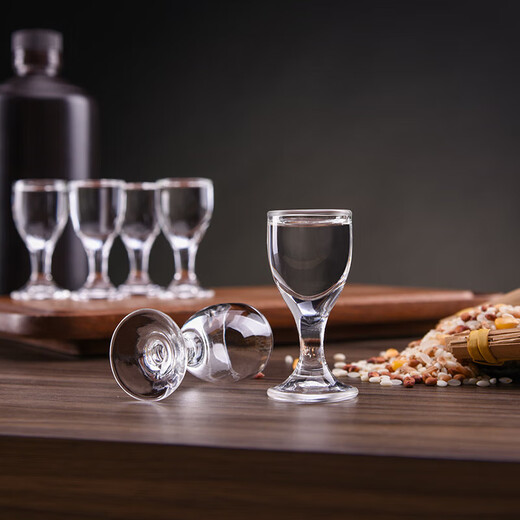 Liquor glass set, one-cup bullet shot glass, home restaurant glass shot glass, 6 pieces 16ml Maotai cup*12