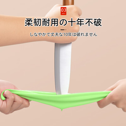 Kaooseen Japanese Dishwashing Gloves Durable Kitchen Housework Extra Long Thick Nitrile Waterproof Women's Protective Wear-Resistant Cleaning Lanyard Style Green 3 Pairs Durable Extended No Water Ingress S