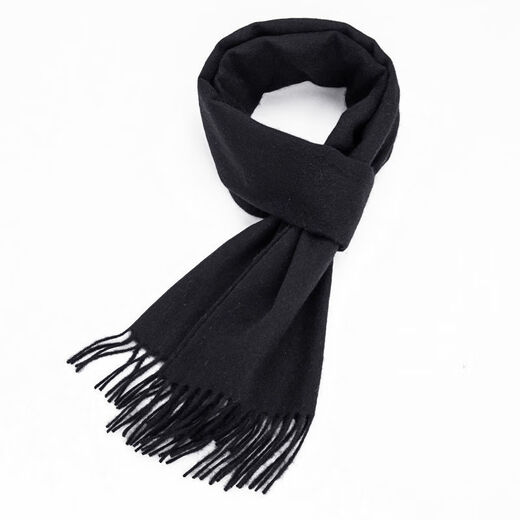 Hengyuanxiang wool scarf for men and women in autumn and winter, Korean version, versatile solid color scarf, simple and casual, green velvet light flower 30*180