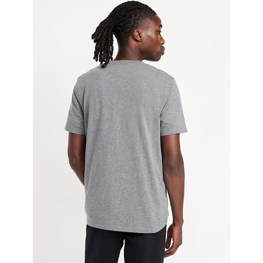 OLD NAVY Old Navy men's T-shirt short-sleeved 3-piece half-sleeved Henry collar cotton bottoming shirt home wear soft American version Black/Gray/White black and white gray L suitable for bust 112-117cm