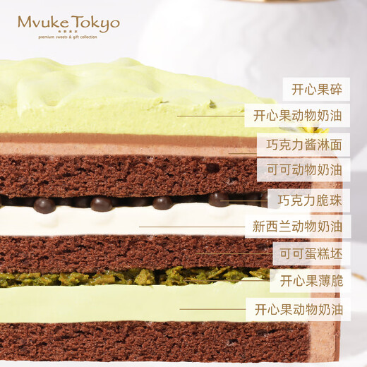 Buge Tokyo Pistachio Chocolate Cake Pistachio Chocolate Cake 4 inches