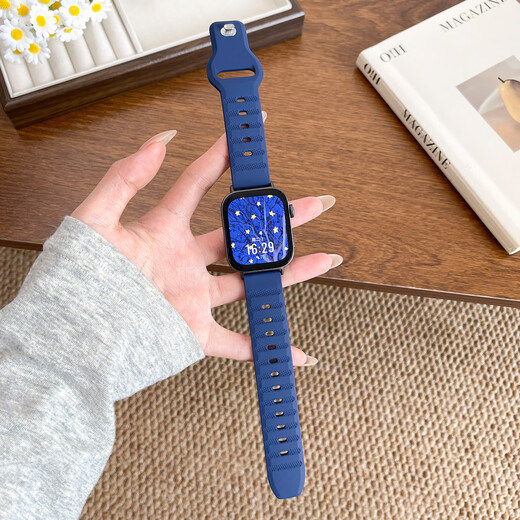 Noxi is suitable for vivowatchgt watch strap gt2 reverse buckle silicone iQOOwatchgt2 mobile phone dust plug new reverse buckle midnight blue suitable for vivo WATCH GT+ silver connector