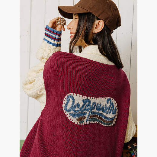 OCTOPUSME Octopus Home 10/20 New at 20:00 LOGO fabric knitted baseball uniform blue and white color matching S