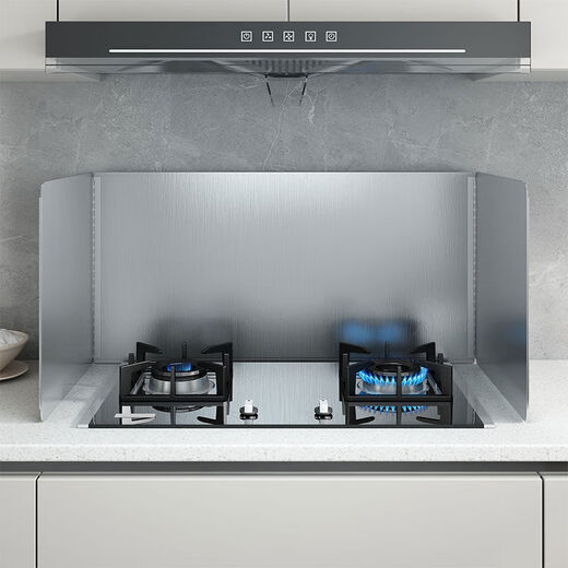 Jieyunmao kitchen oil baffle for cooking, splash-proof range hood, heat insulation, oil-proof oil-proof baffle, gas stove, high temperature resistant stainless steel, height 30, length 80, depth 40, 40% off