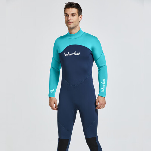 SBART new men's 5MM one-piece wetsuit for girls, cold-proof and warm wetsuit for adults, surfing swimsuit, 1164 black with fine embossing XL