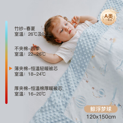 Sohiwoo beanie blanket baby blanket baby beanie blanket type a spring autumn winter newborn baby special whale floating dream ball - breathable cotton gauze beanie blanket thin quilted - recommended room temperature 18