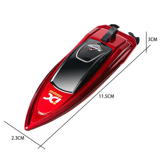 Shantou Lincun 24g mini small remote control boat toy can launch speed boat waterproof racing boat charging indoor multi-person competitive competition red charging remote control speed boat + charging head - free remote control battery