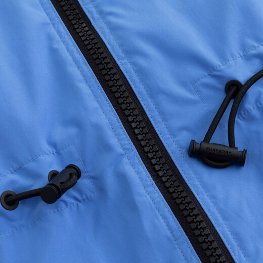 Burberry (BURBERRY) SS25 thin hooded drawstring long-sleeved windbreaker for men and women, sky blue, one size 4