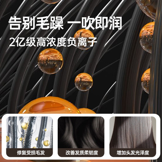 BOWEI high-speed hair dryer B15 household strong wind quick-drying negative ion does not hurt hair constant temperature low noise portable leafless hair dryer Valentine's Day birthday gift star hotel same style B15 space gray star hotel same style