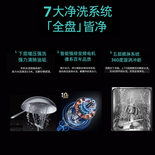 SIEMENS dishwasher embedded 14 sets large capacity household sterilization and disinfection SJ43EB66KC 14 sets black