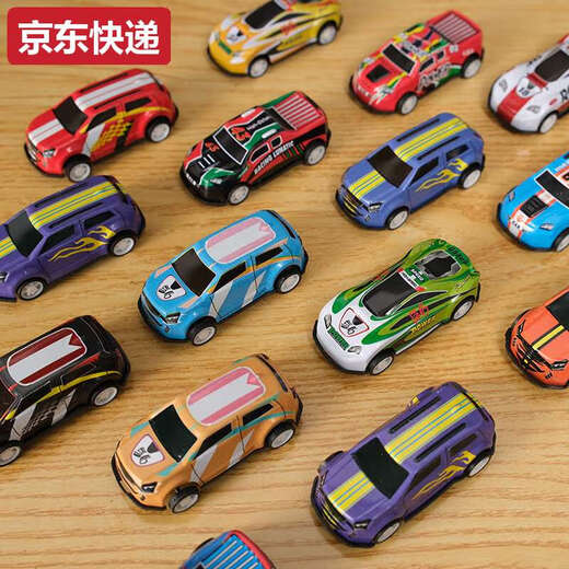 Alloy iron car pull-back toy car children's racing model car 17-year-old remote control steam tank boy 2 2-pack alloy car color and style random