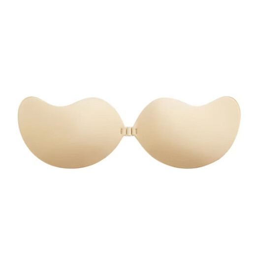 LEOEZYA芒果胸贴胸贴女婚纱礼服用矽胶隐形无肩带隐藏款女内衣防下垂聚拢 B杯-_肤色_升级款【一对装】