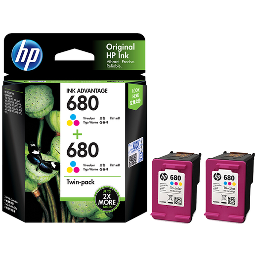 
HP (HP) 680 original ink cartridge 2138 5078 5278 2676 dj2677 2678 3776 printer (color + color) desktop 680 ink cartridge double support set