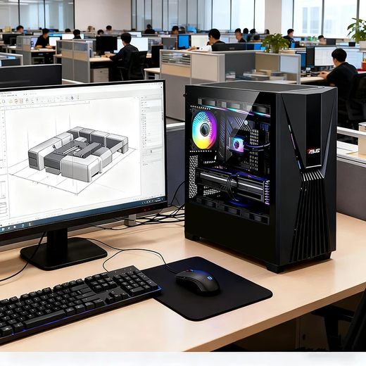 Zhiyingsheng ASUS i9 14900KF/A2000 designer graphics workstation professional video editing 3D modeling rendering drawing assembly high-end desktop computer host i7-12700F enterprise-class workstation QuadroM4000-8G (professional industrial design)