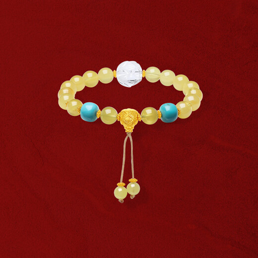 Saturday Fortune (ZLF) gold bracelet, fine pure gold for women, ancient sand-faced bead-edged lotus beeswax bracelet, price 6mm, 19 pieces, 18cm-3.25g