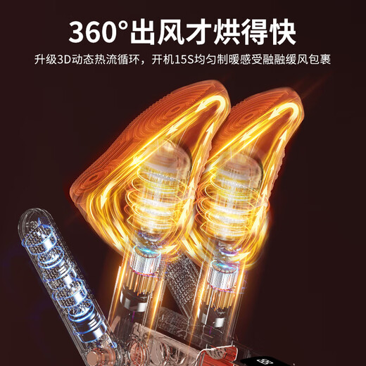 Xiaomi Guoba Home Shoe Dryer Wet Shoe Dryer Deodorizing Shoe Drying Machine New Coaxing and Warming Sock Shoe Artifact 2025 New Upgraded Four-Bracket Retractable Shoe Dryer丨Deodorizing