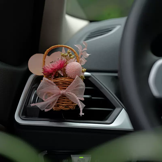 Yusenyi high-end handmade dried flowers fragrance basket center console car aromatherapy car air outlet decoration gift diffuser T37 air outlet finished product 1g