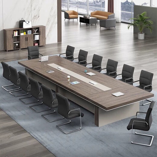 Large conference table long table workbench office long table and chair combination training office furniture simple and modern 2 meters * 1 meters upgraded and thickened