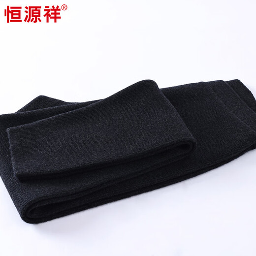 Hengyuanxiang New Autumn and Winter Double Layer Thick Warm Pants Women's Elastic Slim High Waist Small Feet Wool Pants Women Black M