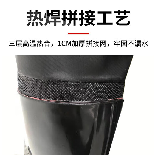 Waist-length waders, reservoir rain pants with rain boots, half-length waterproof clothing, half-piece one-piece men's leather fork fishing, waist-length green, lightweight - anti-puncture steel plate bottom 42