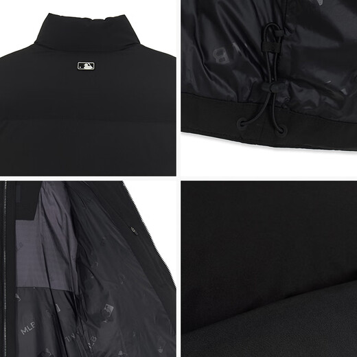 MLB down jackets for men and women, couples, waterproof, heavyweight short down jackets 3ADJB2056-50BKS-L