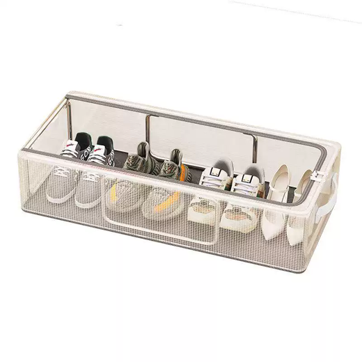 Yusenyi drawer-type shoe storage transparent boots save dust-proof shoe cabinet space artifact shoe box bed bottom foldable shoe rack upgraded medium size (pack of 4) thickened steel frame for stable stacking