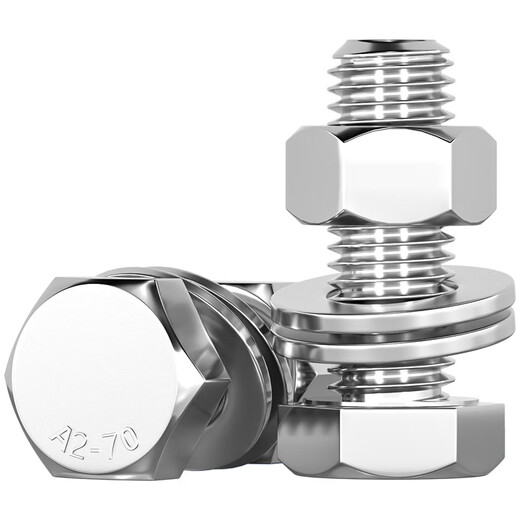 Tianzhuo Hardware 304 stainless steel external hexagonal screw nut set complete accessories double flat pad bolt extension screw M3-M20 M16*500 1 set