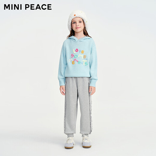 MiniPeace太平鸟童装冬新针织长裤FBGHE4E97 静谧灰 150