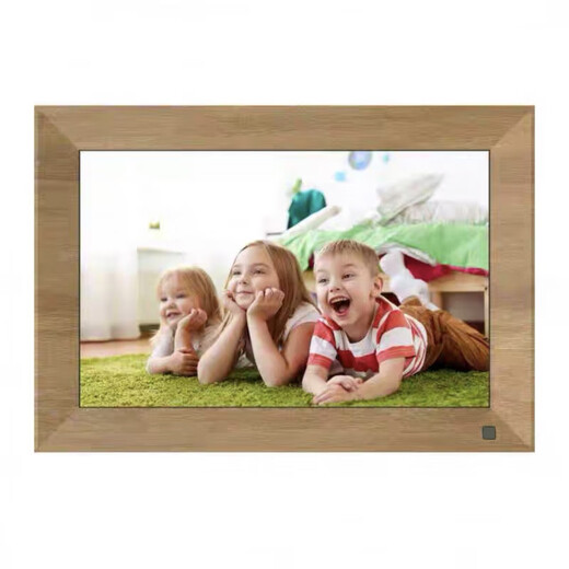 Marco de fotos inteligente en la nube HD Pantalla táctil de inicio de 10 pulgadas Carga remota Reproductor de álbumes de fotos electrónicos Color de grano de madera de 10 pulgadas Memoria 32G + tarjeta 64G