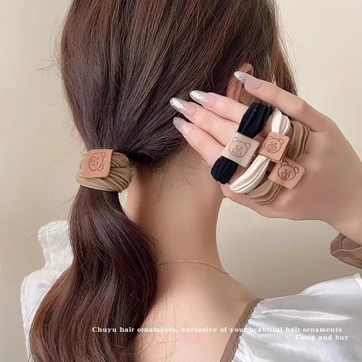 40-piece set, elegant and simple high ponytail hair tie, hair tie, hair tie, high-elastic rubber band, durable headband, one set can last for five years, 40-piece set, randomly sent