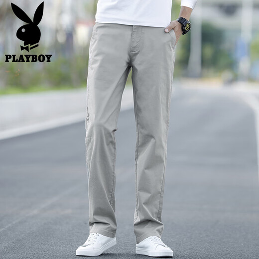 Playboy (Playboy) повседневные брюки мужчины 2025 весенние и осенние штаны Мужчины распадаются прямые мужские брюки деловой корейский стиль модный мужская одежда