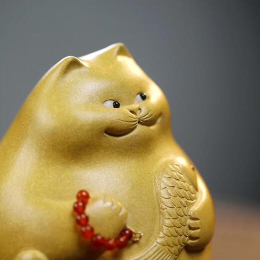 Finger Pottery Boutique Creative Purple Clay Tea Pets Can Raise Color-Changing Tea Toys Plate Baodao Advanced Auspicious Small Ornaments Lucky Cat Lucky Cat