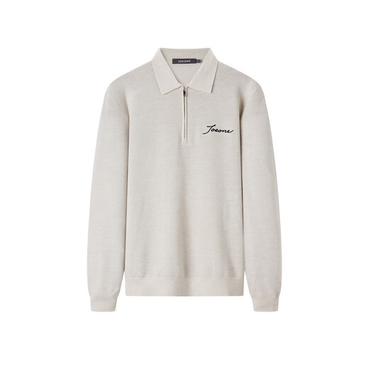 JOEONE Shopping mall same style 100% wool sweater men's autumn and winter light luxury wool comfortable inner top slim fit + oatmeal khaki + JY1C52517 L 175/96A(50)