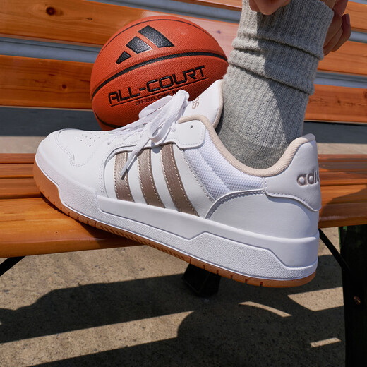Adidas ENTRAP American campus style low-top sports sneakers boyish retro basketball shoes Adidas white/gold 38