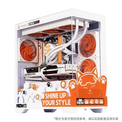 Colorful Orange Cat customized host Core i5 13400F RTX5060Ti graphics card desktop computer 4060Ti chicken game AI live broadcast design DIY assembly machine equipped with five丨13600KF丨RTX5060 8G丨32GB memory