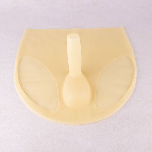 Men's transparent latex underwear sexy belt cover Yiyang pants men's tight briefs one-piece safety pants 4009 4008 flesh-colored thong one-size-fits-all