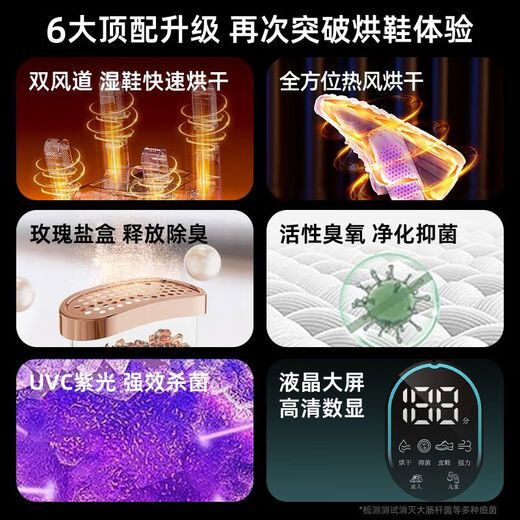 BENBO shoe dryer, professional deodorizing and sterilizing dryer, household shoe drying and shoe warming device, advanced four-legged whitening device, drying two pairs at a time/360-degree warm air speed drying